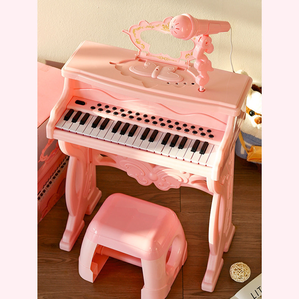 Kid’s 37-Key Electronic Keyboard Piano with Mic Set – Multiple Music Styles, Ideal Toy for Girls