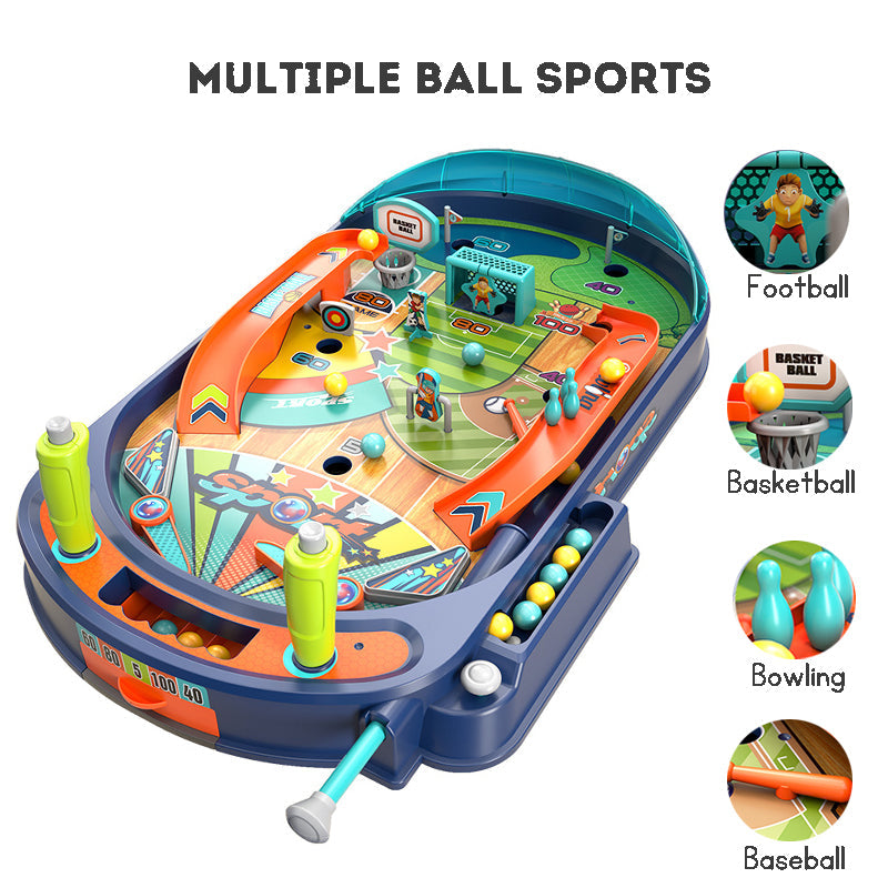 Kids Multi-in-1 Sports Pinball Game Table – Educational Desktop Toy with Interactive Play Features