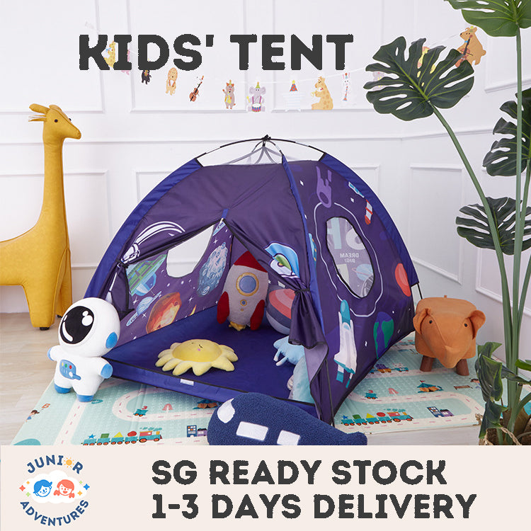 Multi-Functional Kids Tent – Indoor/Outdoor Starry Sky Astronaut Playhouse, Picnic Tent, Bed Divider & Game House