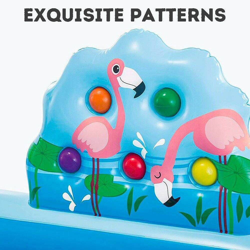 Crocodile Park Inflatable Pool with Water Slide – Outdoor Splash Pool & Castle Play Area for Kids