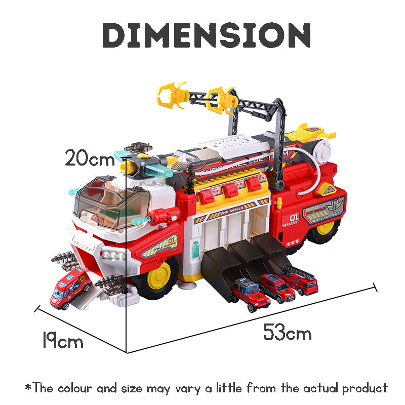 Fire Truck Fire Engine Toy Large Truck Toy Multifunctional Rescue Fire Truck Water Spray Toy