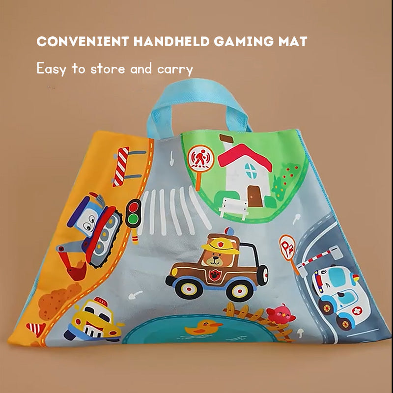 Baby toys Children's early education educational toys portable detachable baby cartoon cloth toy car set