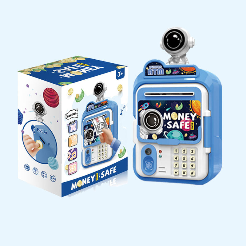 ATM Bank Savings Box Fingerprint Money Savings Box Coin Machine Children's Multi functional Safe Box