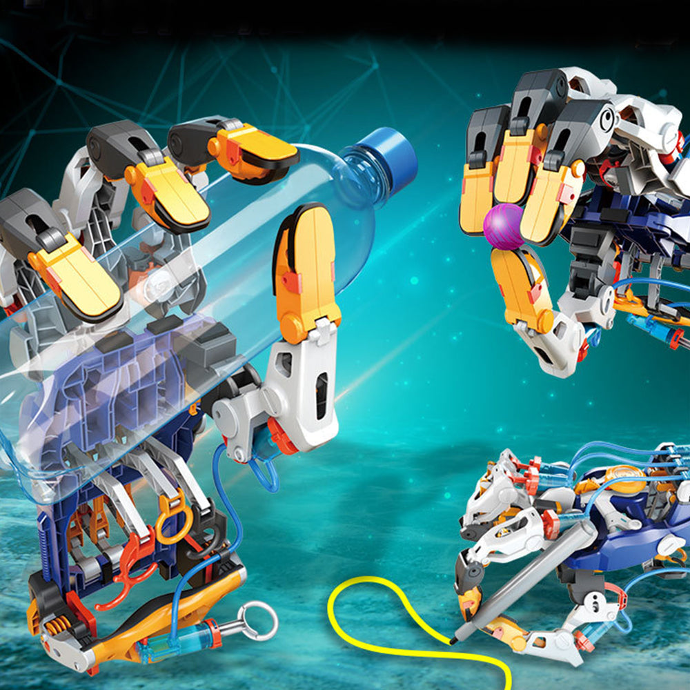 Hydraulic Mechanical Glove Assembly Toy Children's Science Experiment Kit Birthday Gift for Boys