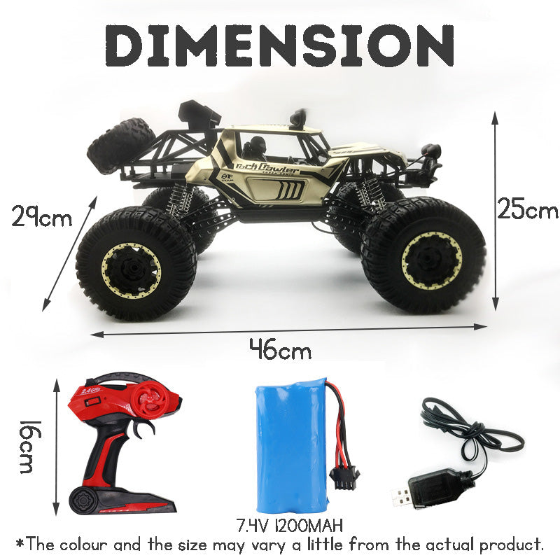 1:8 Scale Half-Meter Body Remote Control Climbing Car – 4WD Off-Road Alloy Body with Suspension & Shock Absorption