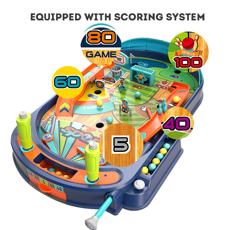 Kids Multi-in-1 Sports Pinball Game Table – Educational Desktop Toy with Interactive Play Features
