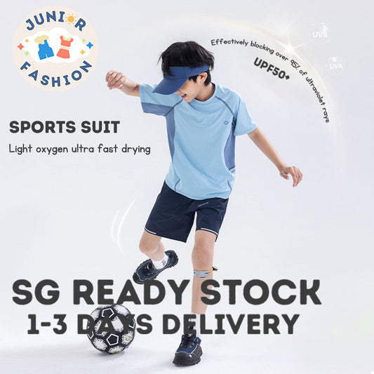 Children's Clothing Sports Suit Summer Short Sleeve Shorts Tracksuit Quick-Drying Sportswear