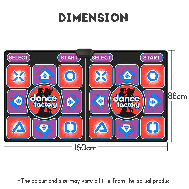 Dancing Mat Wireless Dance Mat Game Indoor Dancing Pad Double Dancing Mat Multi-Function for PC TV