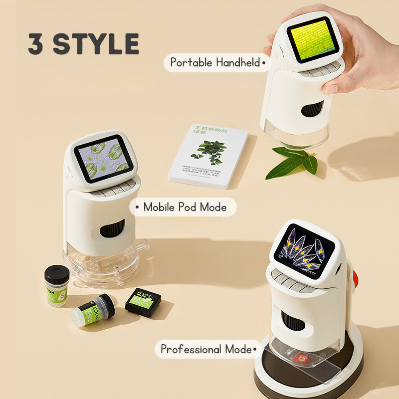 Mini Microscope for Kids – Portable Educational Science Toy with Magnifying Glass for STEM Learning
