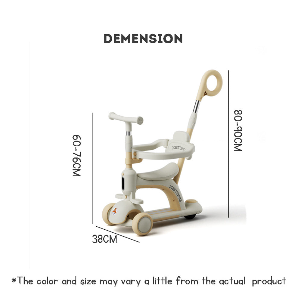 Children's Multifunctional Scooter Foldable Push Car Baby Stroller High Chair