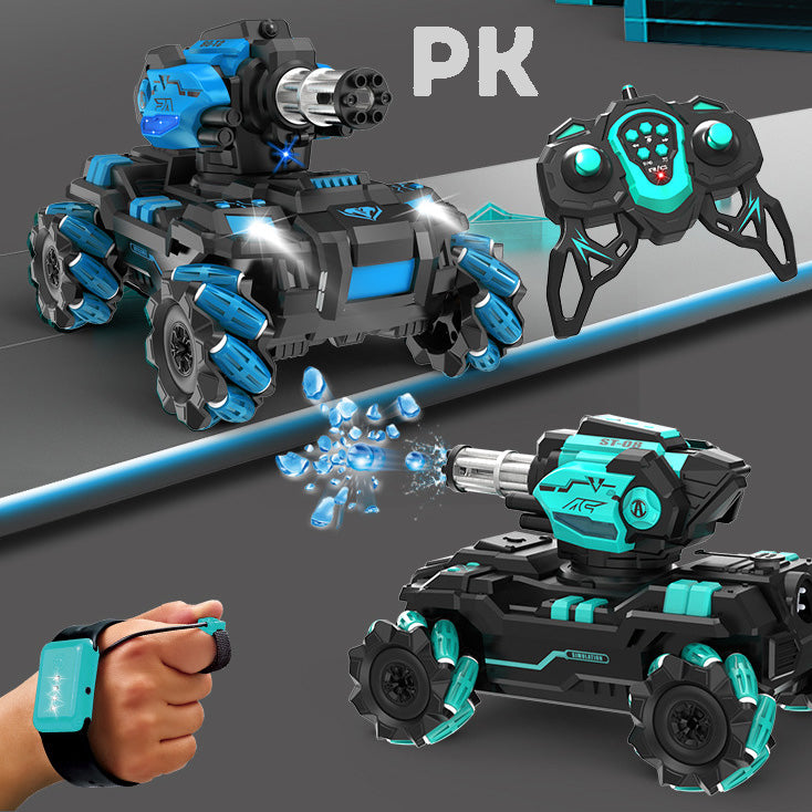 Rechargeable Remote Control Tank with Gesture & Remote Sensing | Water Beads Shooting & Large Water Bullets Arm Toy for Kids