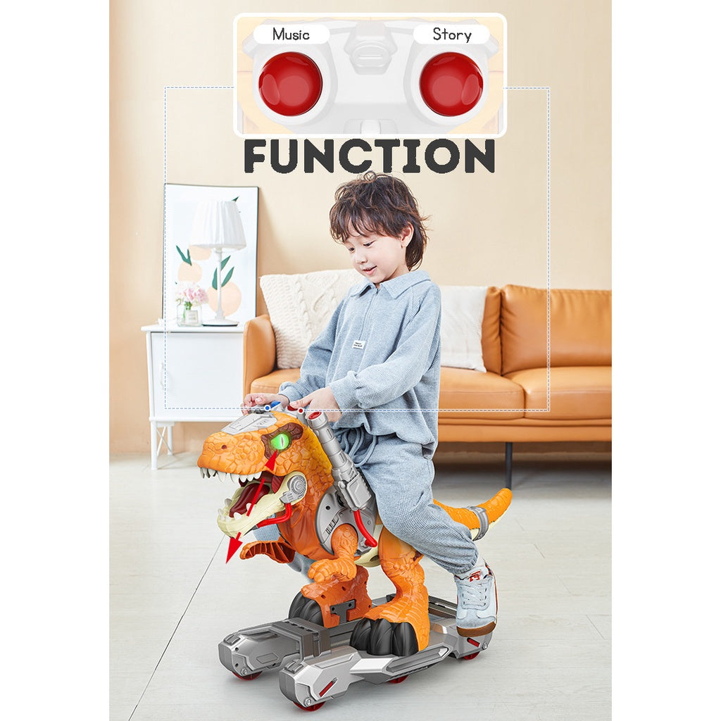 Multifunctional Dinosaur Ride-On Toy – T-Rex Scooter with Music & Light Effects for Kids