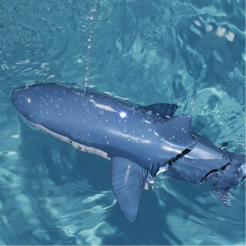 Kid's remote control shark Toy electric toy rc toy water toy cool lights and water spray gift for boys
