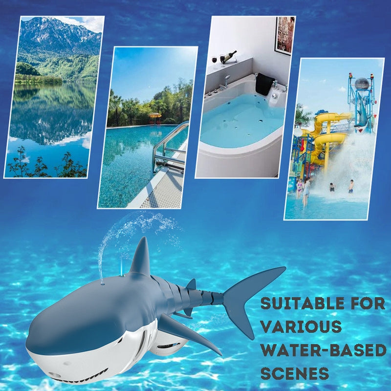 Kid's remote control shark Toy electric toy rc toy water toy cool lights and water spray gift for boys