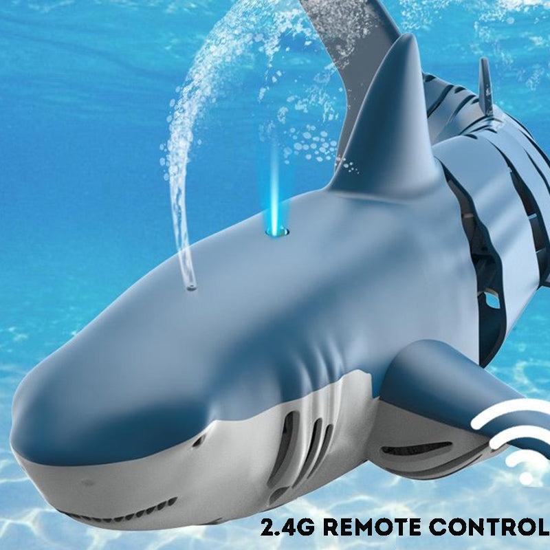 Kid's remote control shark Toy electric toy rc toy water toy cool lights and water spray gift for boys