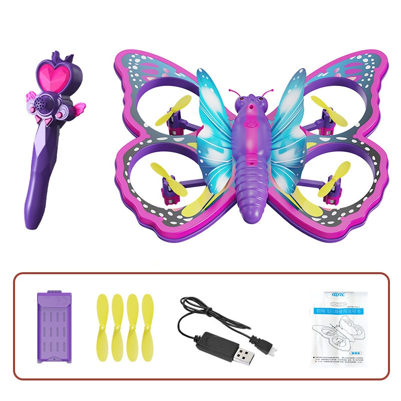 Kids Remote Control Toy Kids Drone Flying Butterfly Toy Remote Control Quad Copter RC Helicopter Drone for Kids