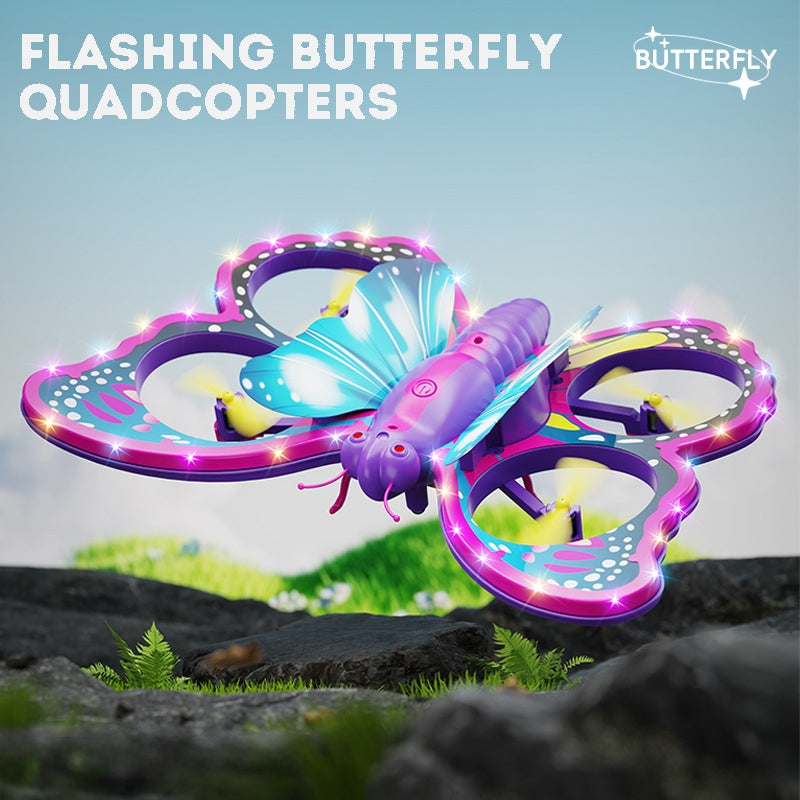 Kids Remote Control Toy Kids Drone Flying Butterfly Toy Remote Control Quad Copter RC Helicopter Drone for Kids