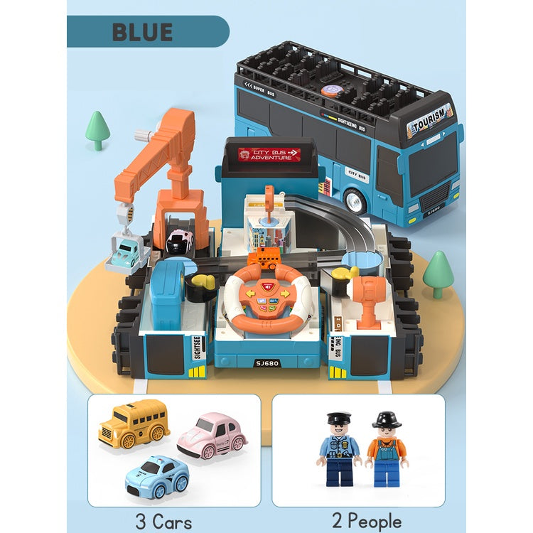 Kids Bus Toy with Sound & Light – Educational Steering Wheel Gear Toy with Music | Learning Vehicle for Toddlers