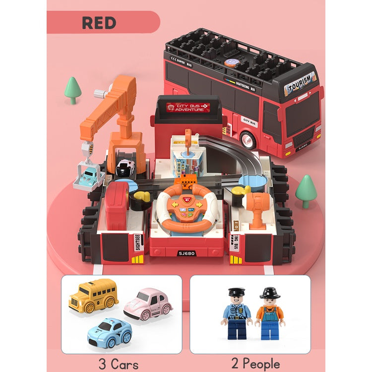 Kids Bus Toy with Sound & Light – Educational Steering Wheel Gear Toy with Music | Learning Vehicle for Toddlers