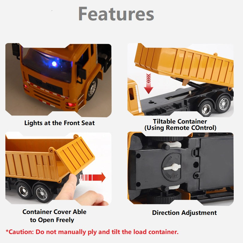 Remote Control Construction Dump Truck Toy – RC Sand Truck for Kids | Christmas & Birthday Gift