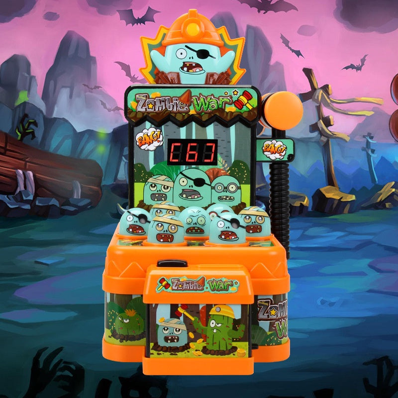 Cartoon Zombie Whack-a-Mole Toy – Mini Electronic Hammer Game for Kids | Fun Interactive Halloween Gift