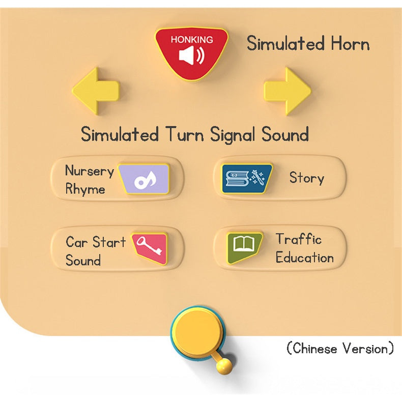 Kids Bus Toy with Sound & Light – Educational Steering Wheel Gear Toy with Music | Learning Vehicle for Toddlers