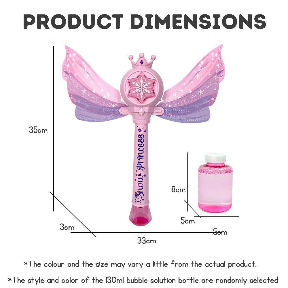 Princess Magic Wand Automatic Bubble Machine Handheld Glowing Music Fairy Wand Leak-proof Bubble Stick Dinosaur Bubble in Bubble Handheld Bubble Machine Fan Dinosaur Bubble Machine Summer Outdoor Bubble Gun Big Bubble Children's Toy