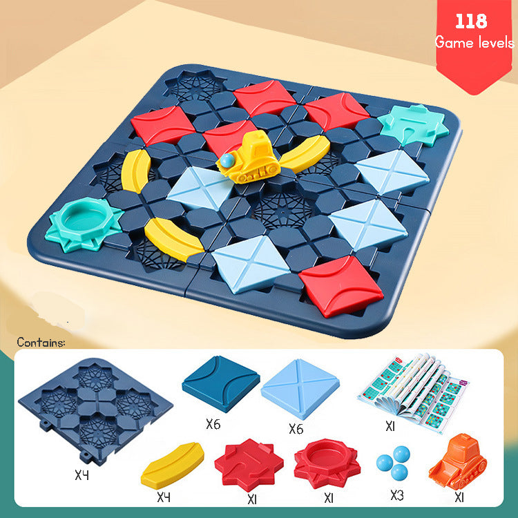 Building Maze Roadways for Toy Cars to Expand Kids Thinking and Cognitive Development
