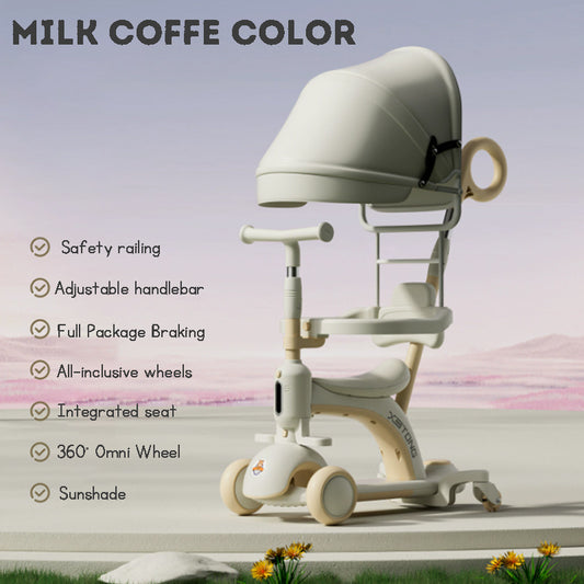 Children's Multifunctional Scooter Foldable Push Car Baby Stroller High Chair