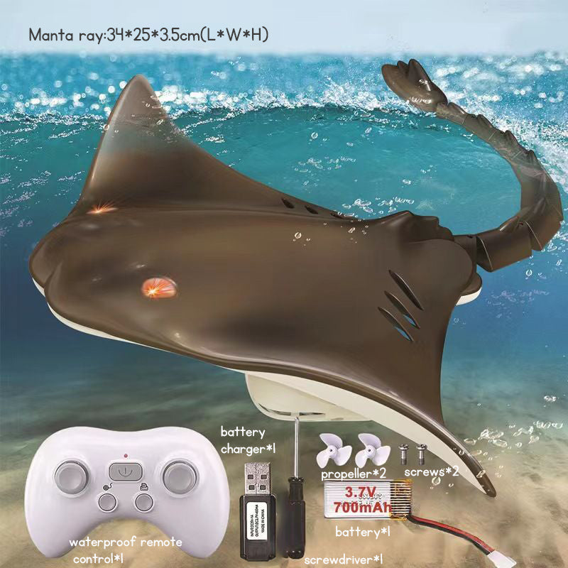 Kid's remote control shark Toy electric toy rc toy water toy cool lights and water spray gift for boys