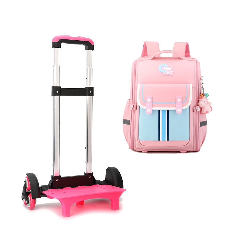 Kids Trolley Backpack Detachable Trolley Bag Luggage School Bag With Wheels