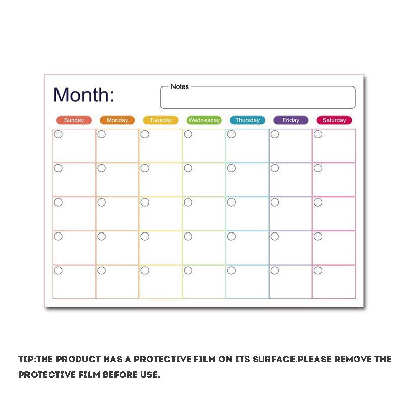 Magnetic A3 monthly schedule planner message board refrigerator magnet erasable 8 colors whiteboard markers whiteboard eraser
