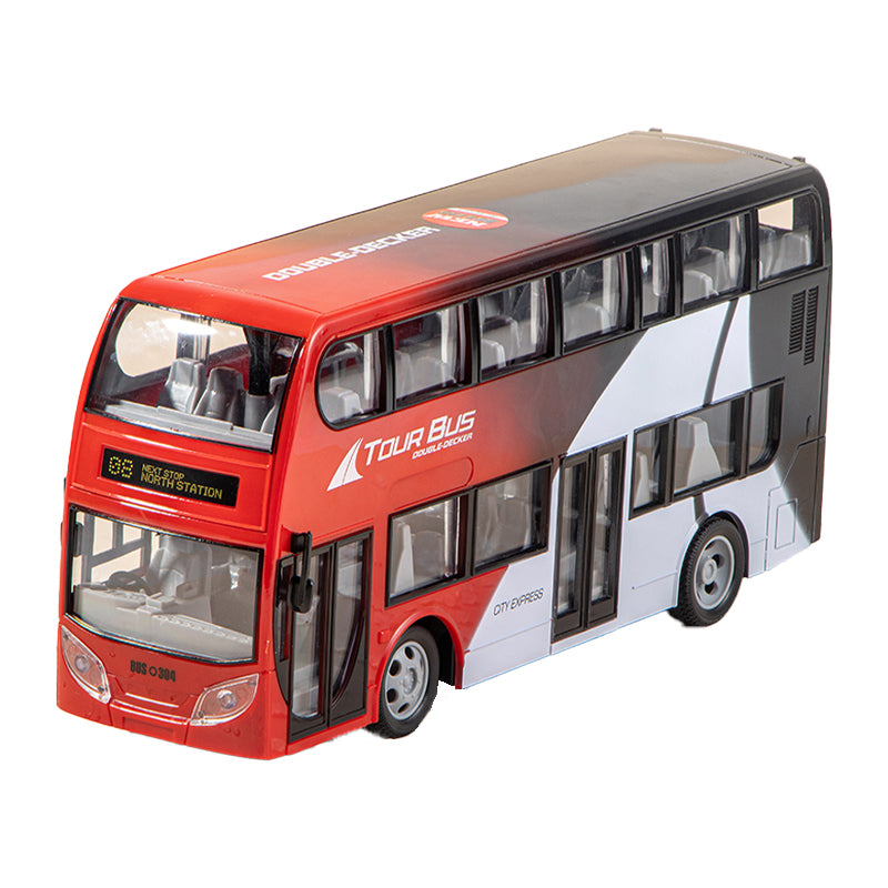 Remote Control Double Decker Bus Toy – RC Vehicle with Cool Lights | Safe, Durable Gift for Kids & Boys