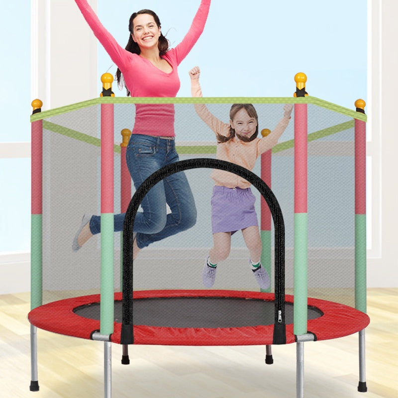 Kids Trampoline with Safety Enclosure Net – Indoor/Outdoor Trampoline for Toddlers, Parent-Child Interactive Play