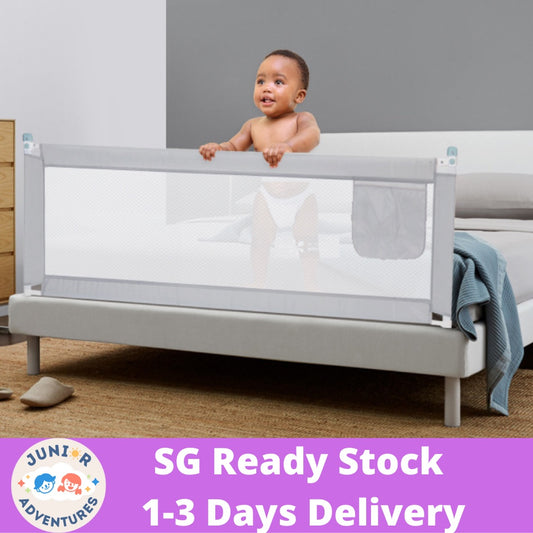 Baby Bed Safety Guardrail – Vertically Liftable Anti-Fall Fence with Double Button Lock | Adjustable Bed Rail for Toddlers