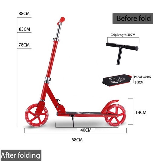Adjustable Foldable Kick Pedal Scooter for Kids – SG Local Delivery, Perfect Birthday Present & Balance Exercise