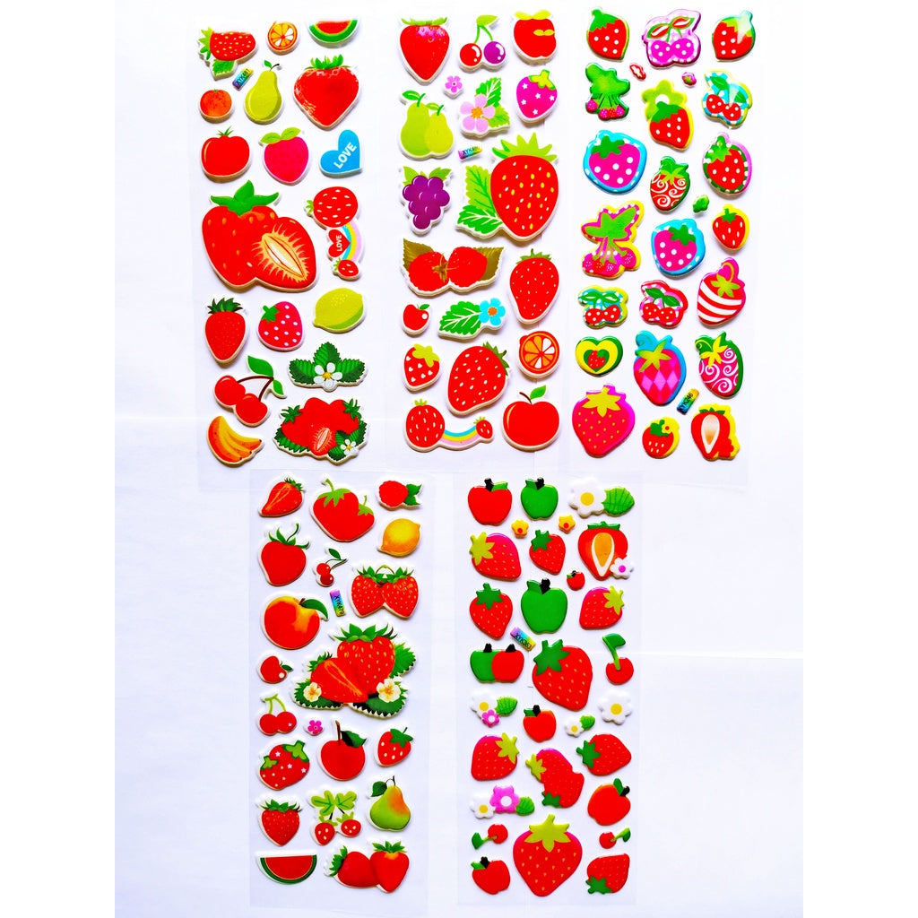 10 sheets of Animals, dinosaurs, various styles of 3D stickers, bubble stickers,children's birthday gift