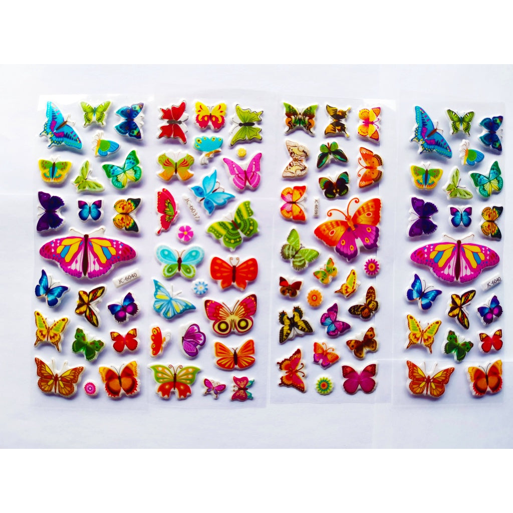 10 sheets of Animals, dinosaurs, various styles of 3D stickers, bubble stickers,children's birthday gift
