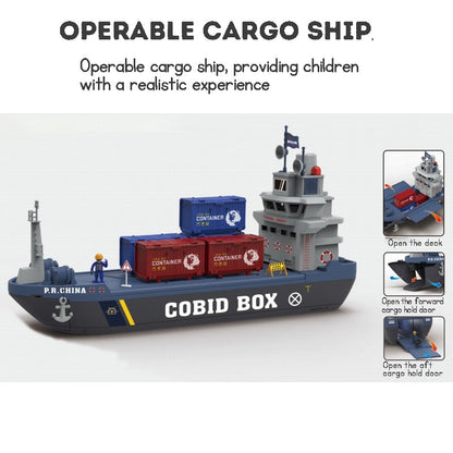 Large-scale toy ship maritime transport vessel capable of accommodating cargo ships simulated toy ship realistic sound effects spray