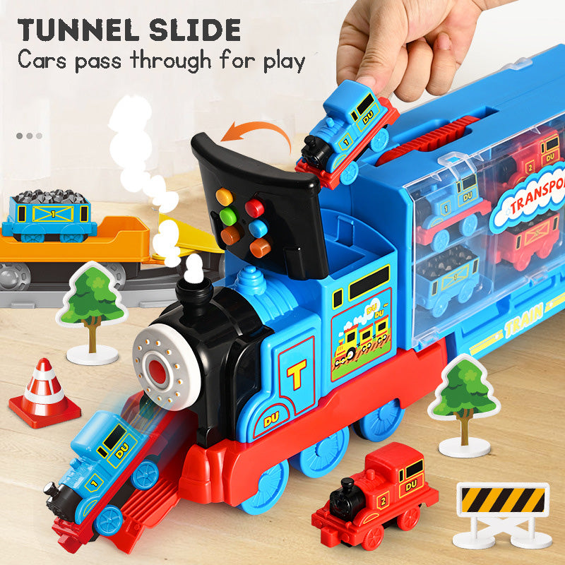 Train Toy Train Model Electric Train Set Simulated Train Track Sliding Car Track