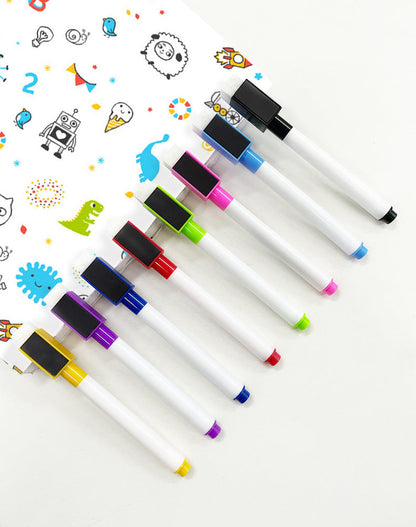 Magnetic A3 monthly schedule planner message board refrigerator magnet erasable 8 colors whiteboard markers whiteboard eraser