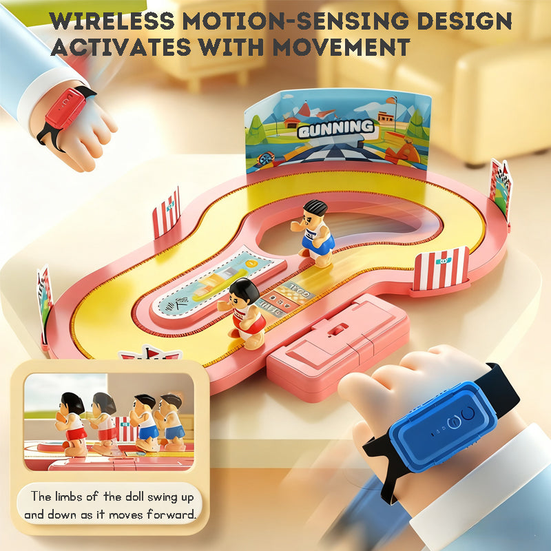 Wireless Somatosensory Competition Treadmill Toys Electric Double Toys Racing Track Toy Running Battle Game Toy