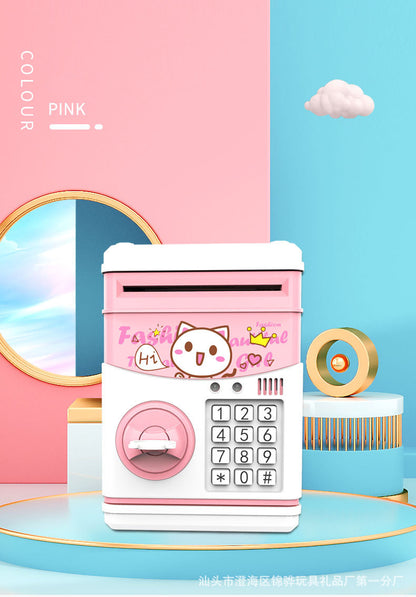 Piggy Bank ATM Bank Money Saving Box Key With Coin Machine Money Safe Coin Bank