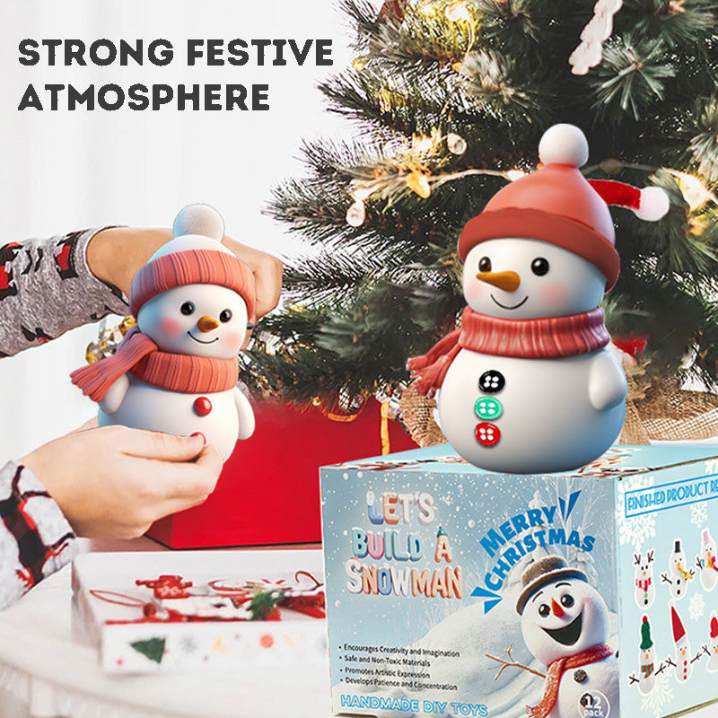 Christmas Snowman Diy Toy Snowman Kit Snowman Crafts for Kids Snowman Diy Kit Clay Toy Set