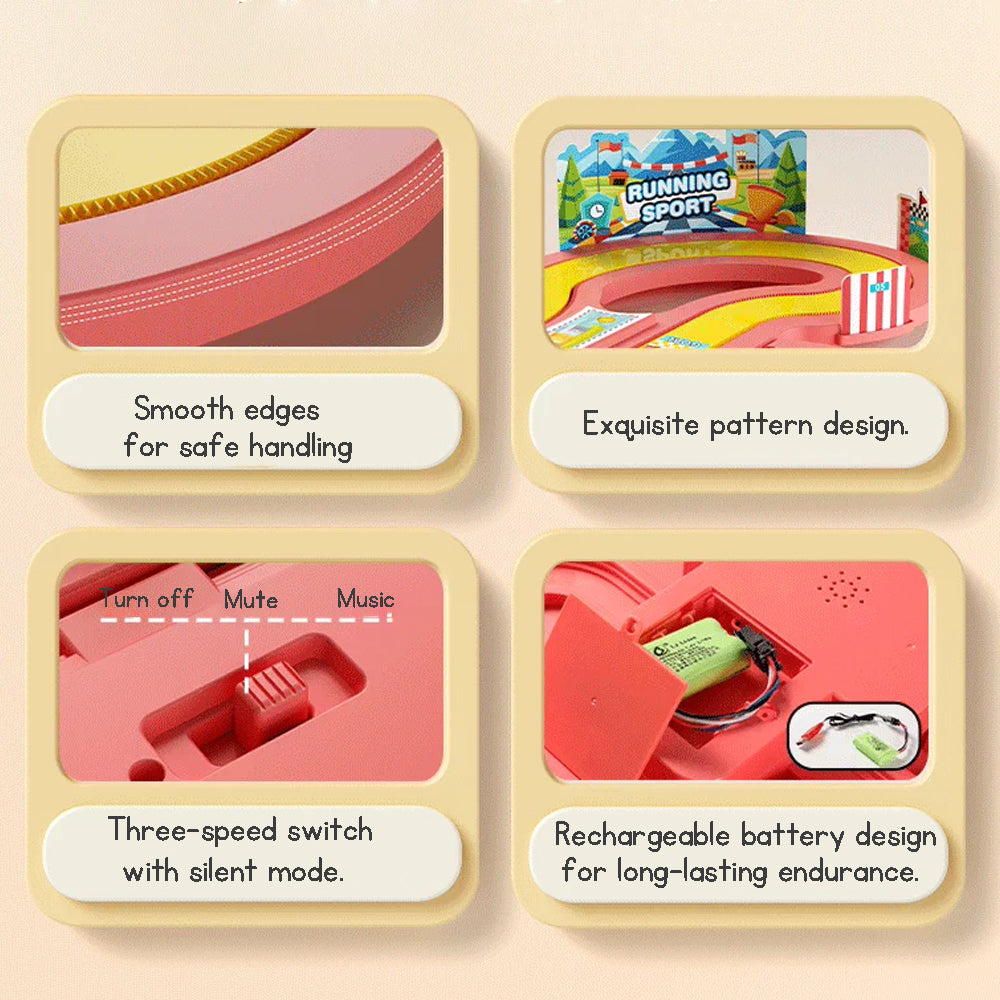 Wireless Somatosensory Competition Treadmill Toys Electric Double Toys Racing Track Toy Running Battle Game Toy