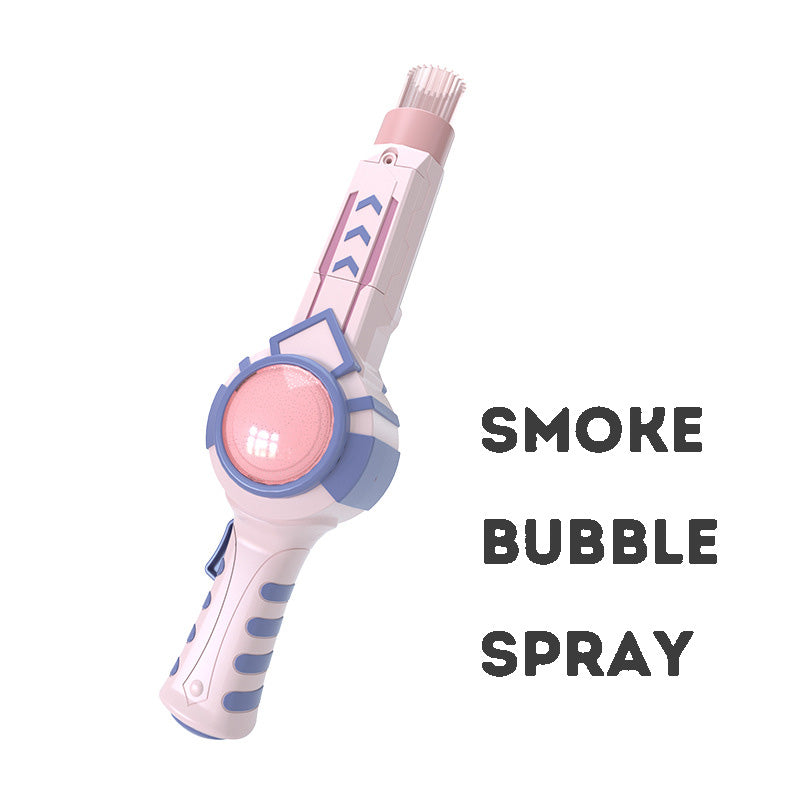 Innovative Rechargeable Bubble Toy with Smoke Bubble Machine, Fun & Safe Non-Toxic Elastic Bubbles and Hand Gloves