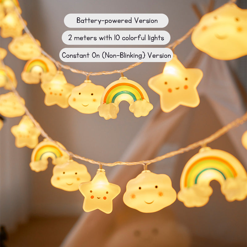 Star Cloud Mini Colorful Light String Ambient Lamp Kid's Tent Lamp Room Hanging Lamp Birthday Decorative Lamp