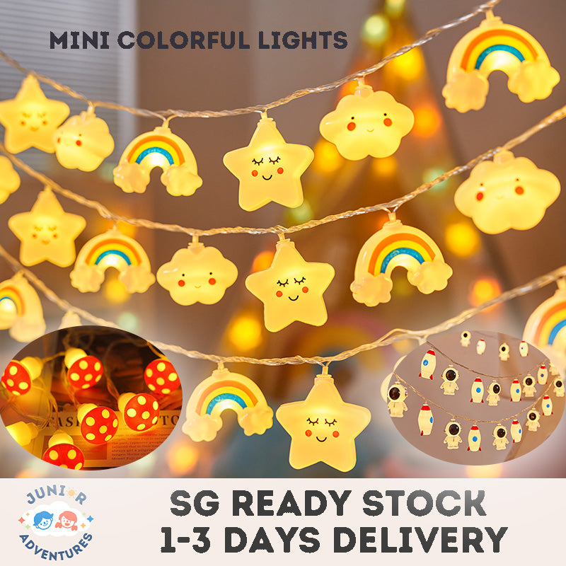 Star Cloud Mini Colorful Light String Ambient Lamp Kid's Tent Lamp Room Hanging Lamp Birthday Decorative Lamp