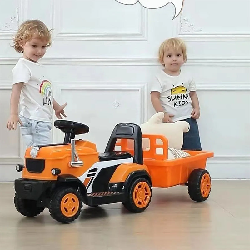 Kids Electric Car Tractor Ride On Car Toy Car With A Bucket Rideable Car Safety Mark Charger