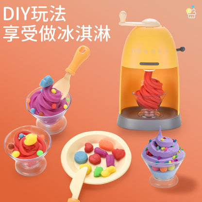 Fun Kitchen Pretend Play Toy Set - Play Dough Noodle and Ice Cream Machines - Gift for Kids and Children